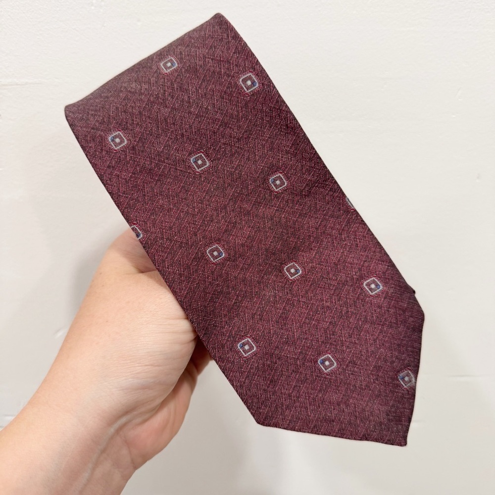 Vintage Yves Saint Laurent Printed Tie YSL Square Print